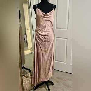 Zara Pink Satin Dress